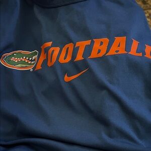 Nike Blue and Orange Football Tee